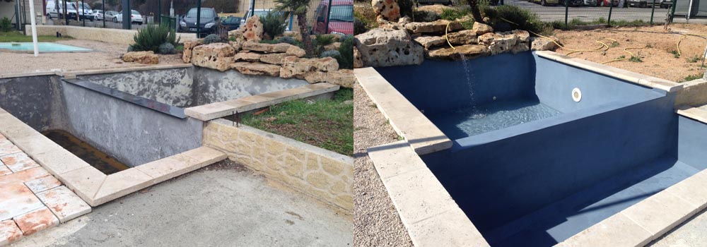 aquapolyester piscine avant 